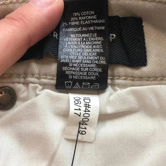 Express Straight Crop High Rise Khaki Jeans NWT Size 8 - Picture 9 of 11